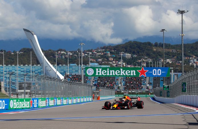 Max Verstappen tijdens het raceweekend in Sotsji vorig jaar.