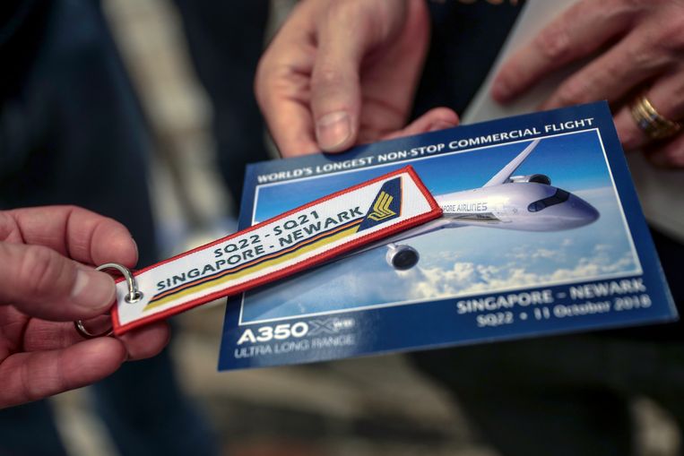 Er zijn speciale sleutelhangers en ansichtkaarten gemaakt om vlucht SQ22 te herinneren.  Beeld EPA