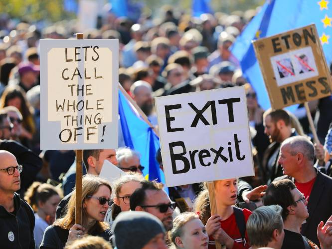 Grootste betoging in 15 jaar: bijna 700.000 Britten op straat voor nieuw referendum brexit