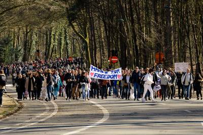 Des centaines de personnes manifestent au bois de la Cambre contre les mesures anti-Covid