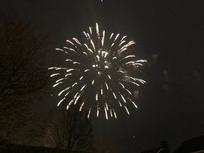 Paardentrailer vol vuurwerk in brand in Hedel, politie bekogeld met vuurwerk