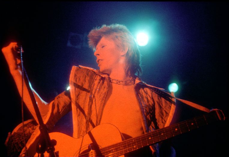 David Bowie in 1973, tijdens zijn Ziggy Stardust-periode. Beeld Getty