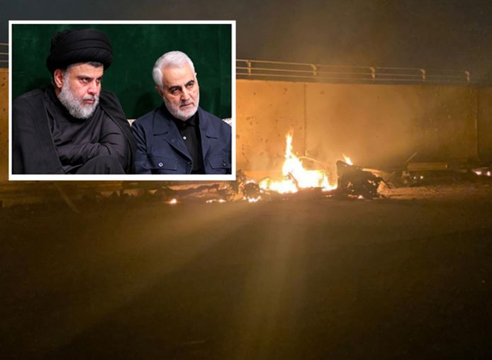Van het gebombardeerde konvooi blijft weinig over. De sjiitische Iraakse geestelijke Muqtada al-Sadr bracht in september nog een bezoek aan Teheran waar hij de nu omgebrachte generaal Qassem Soleimani ontmoette.