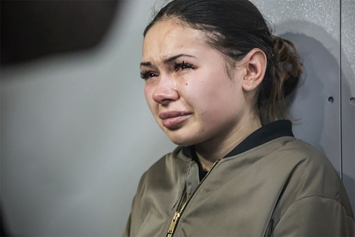 Zaitseva bleef ongecontroleerd huilen in de rechtbank.