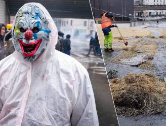 Brussel meet schade op na doortocht boze boeren: “We verzamelen alle losgerukte stoeptegels en kapotte verkeersborden”