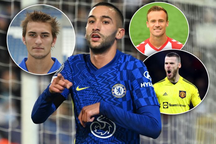 Bas Dost, Hakim Ziyech, Maikel Kieftenbeld en David de Gea.