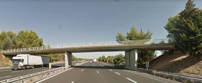 Het bewuste viaduct op de snelweg A9 bij Marguerittes.