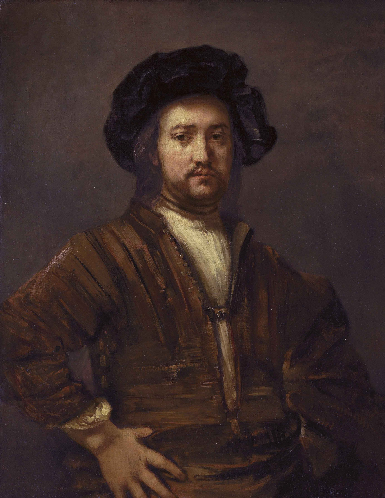 Portret van een man met de handen in de zij, 1658, waarschijnlijk Jacob Wesselsz Wiltingh. Beeld Kingston University Canada