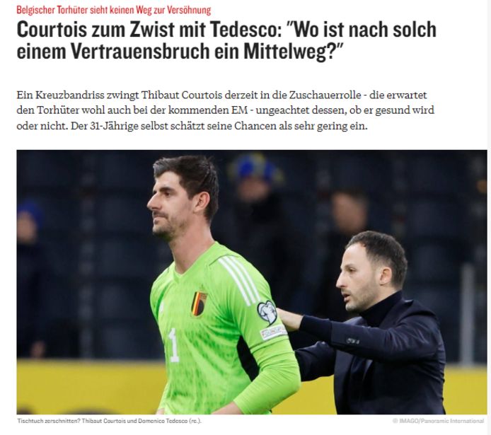 Kicker over Courtois.