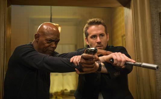 Samuel L. Jackson samen met Ryan Reynolds in de nieuwe film 'The Hitman's Bodyguard'