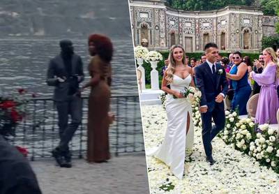 KIJK. Romelu Lukaku op huwelijk van spitsbroeder Lautaro gespot met Amerikaanse zangeres