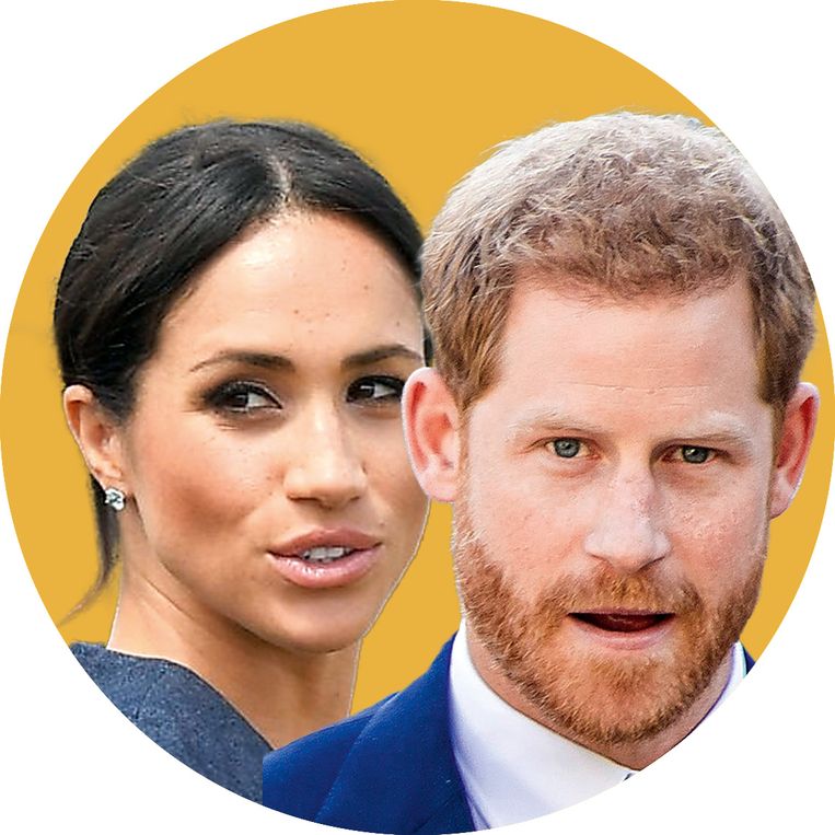 Meghan Markle en prins Harry. Beeld rv