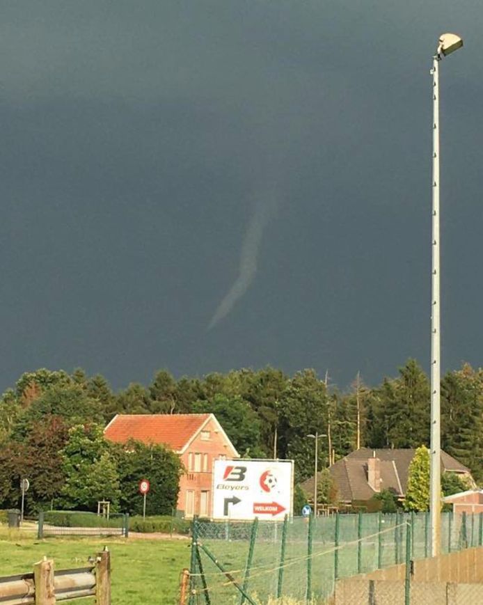 The funnel could be seen from afar, but ultimately did not reach the ground.