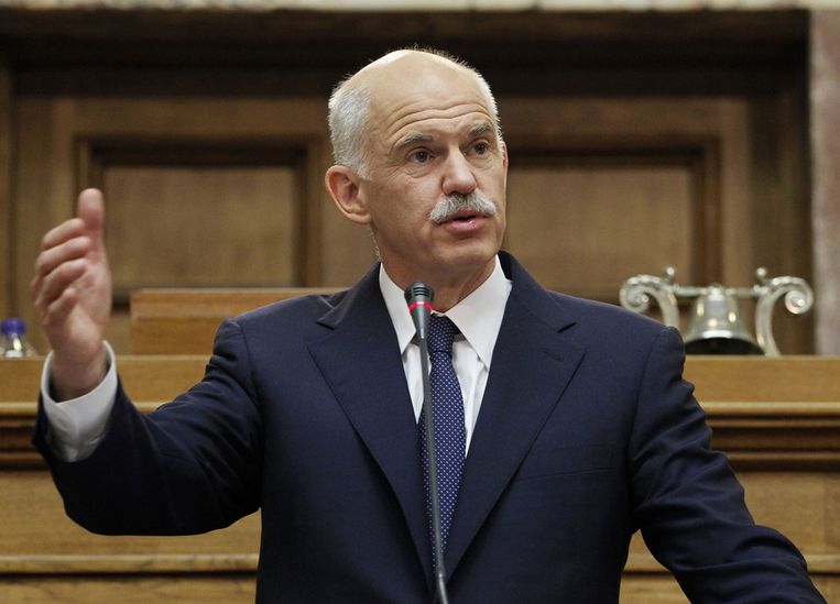 De Griekse George Papandreou Beeld ap