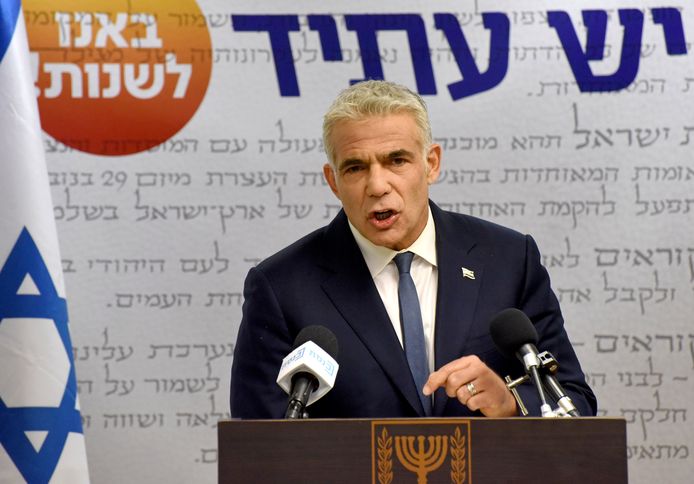 De leider van de Israëlische oppositiepartij Yaïr Lapid.
