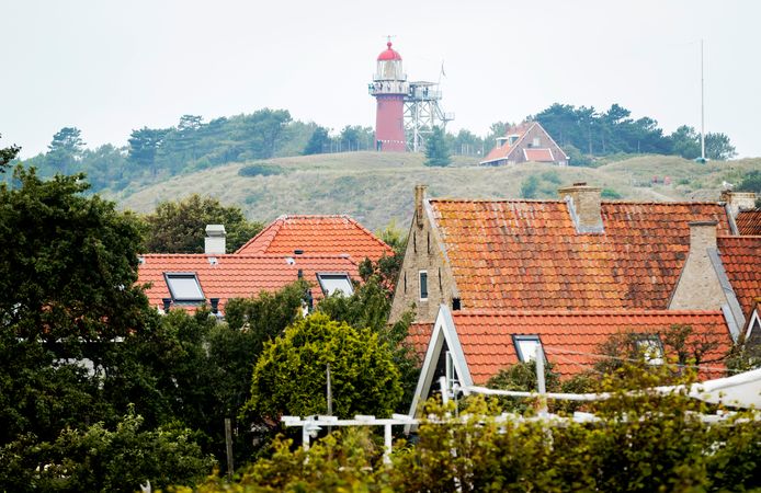 De vuurtoren op het eiland Vlieland.