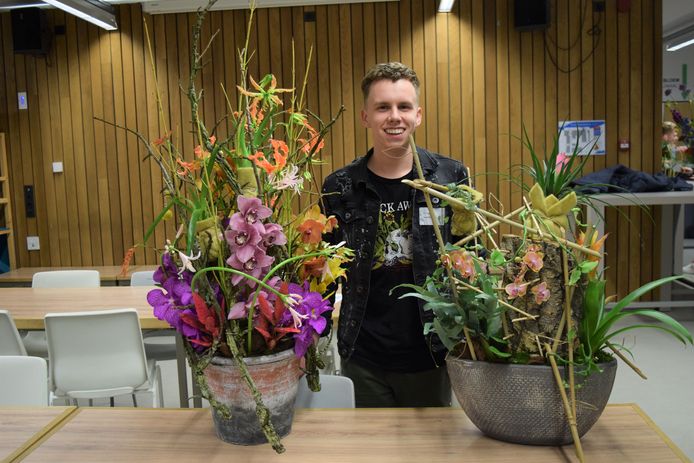 Rik Masson van de Velpse opleiding Aeres MBO gaat voor de nationale titel bloembinden.