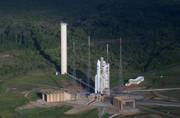 De lanceringsbasis van de Ariane 5.
