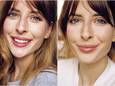 Beautyredactrice Sophie Vereycken met een budget- en een luxemake-uplook.