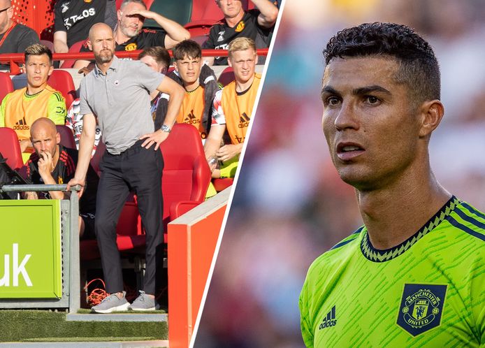 Erik ten Hag en Cristiano Ronaldo.