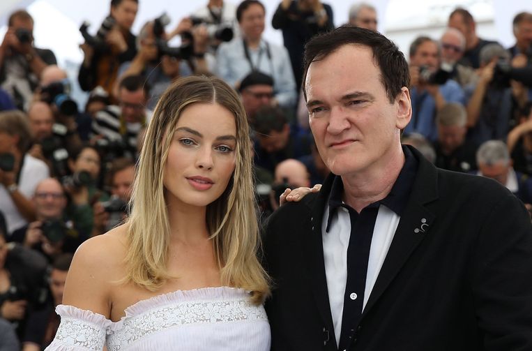 Margot Robbie en Quentin Tarantino Beeld Getty Images