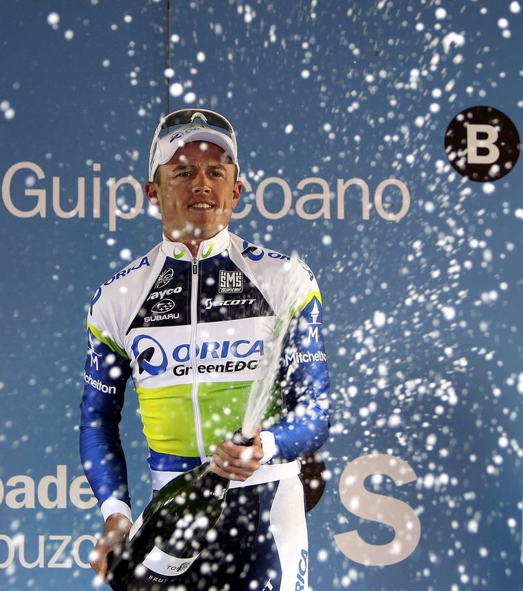 Gerrans is meteen ook de eerste leider. Beeld EPA