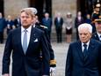 Koning Willem-Alexander tijdens het staatsbezoek van de Italiaanse president Mattarella aan Nederland, vorige maand.
