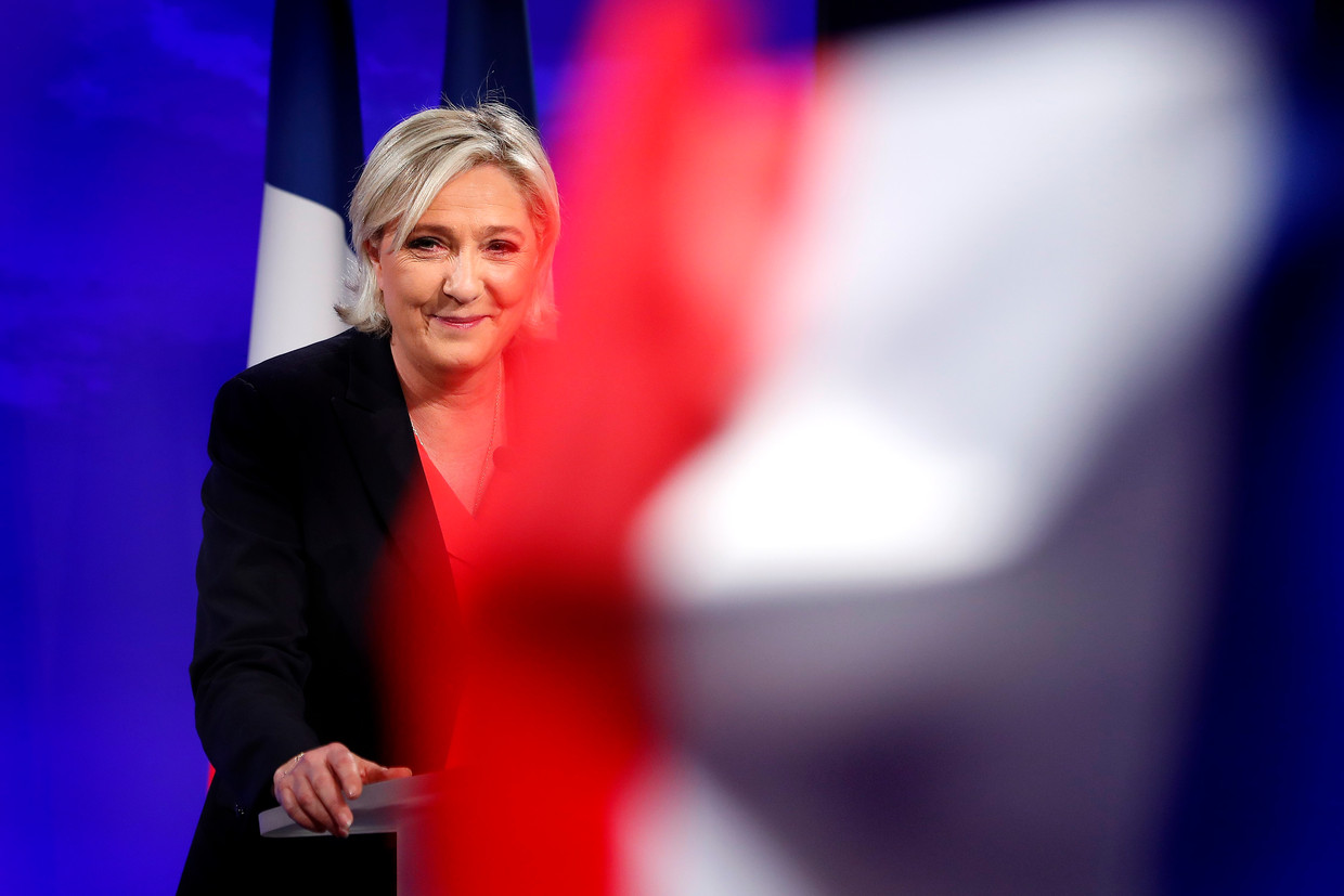 In Frankrijk, het thuisland van de rechtspopulistische Marine Le Pen, denkt 81 procent van de bevolking dat ‘de elites de afgelopen twintig jaar compleet gefaald hebben’. Beeld EPA