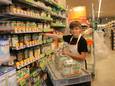 Kinderen van de OLV-school konden dankzij Vlajo eens proeven van een job in de Albert Heijn.
