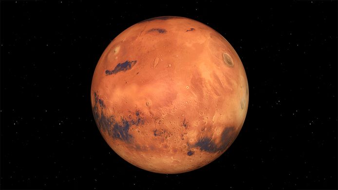 3D computerbeeld van Mars.