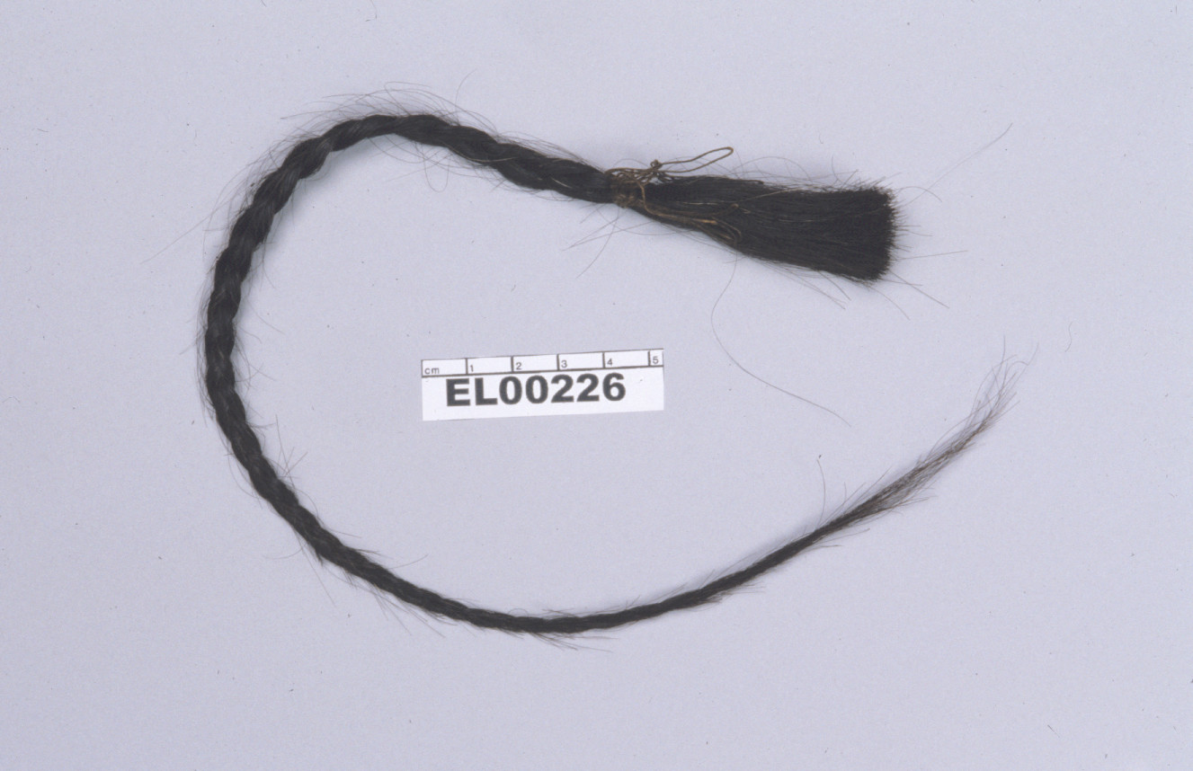 De haarlok van Sitting Bull waaruit onderzoekers toch nog bruikbaar DNA konden halen.