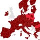 Bijna heel Europa kleurt donkerrood op coronakaart