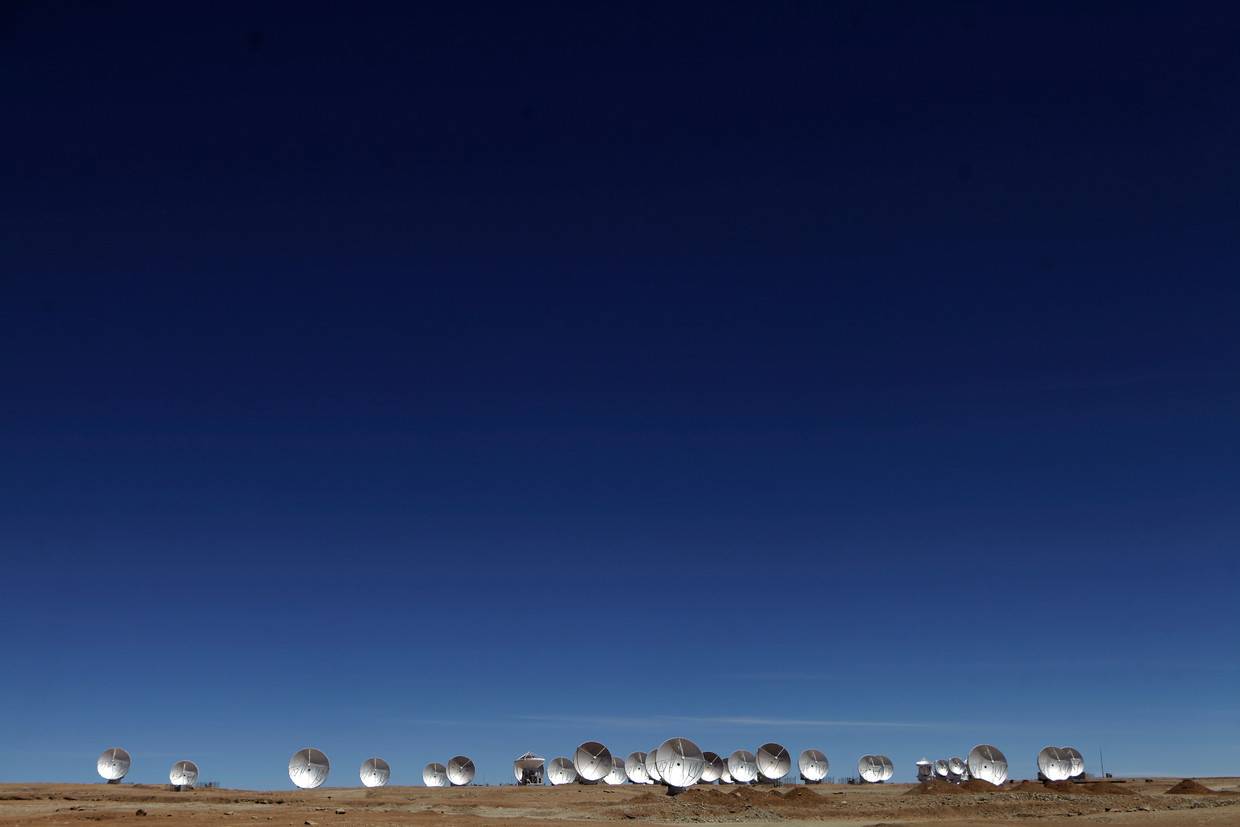 De Atacama Millimeter Array (ALMA) in Chili.