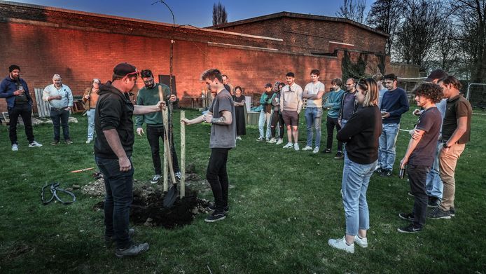 Ter nagedachtenis van Becky planten jeugdhuis Jakkedoe een kerselaar