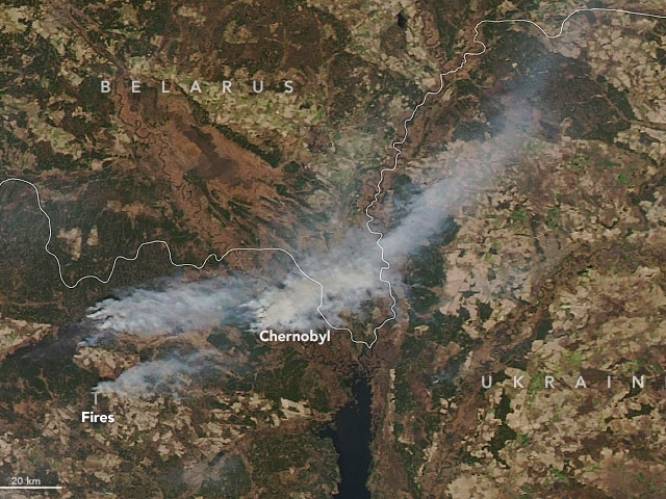 Grote bosbranden vlakbij Tsjernobyl zelfs vanuit de ruimte zichtbaar