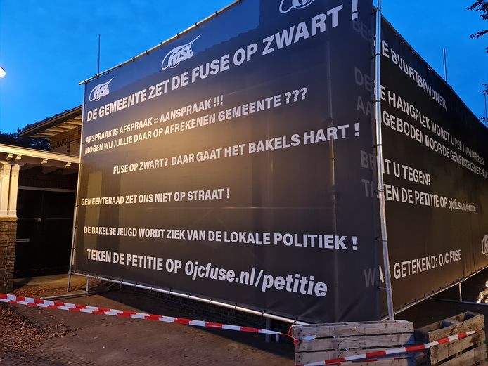 Protest bij de Fuse in Bakel tegen de plannen van de gemeente Gemert-Bakel.