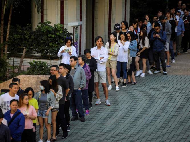 Recordaantal Hongkongers uit angst al vroeg naar de stembus