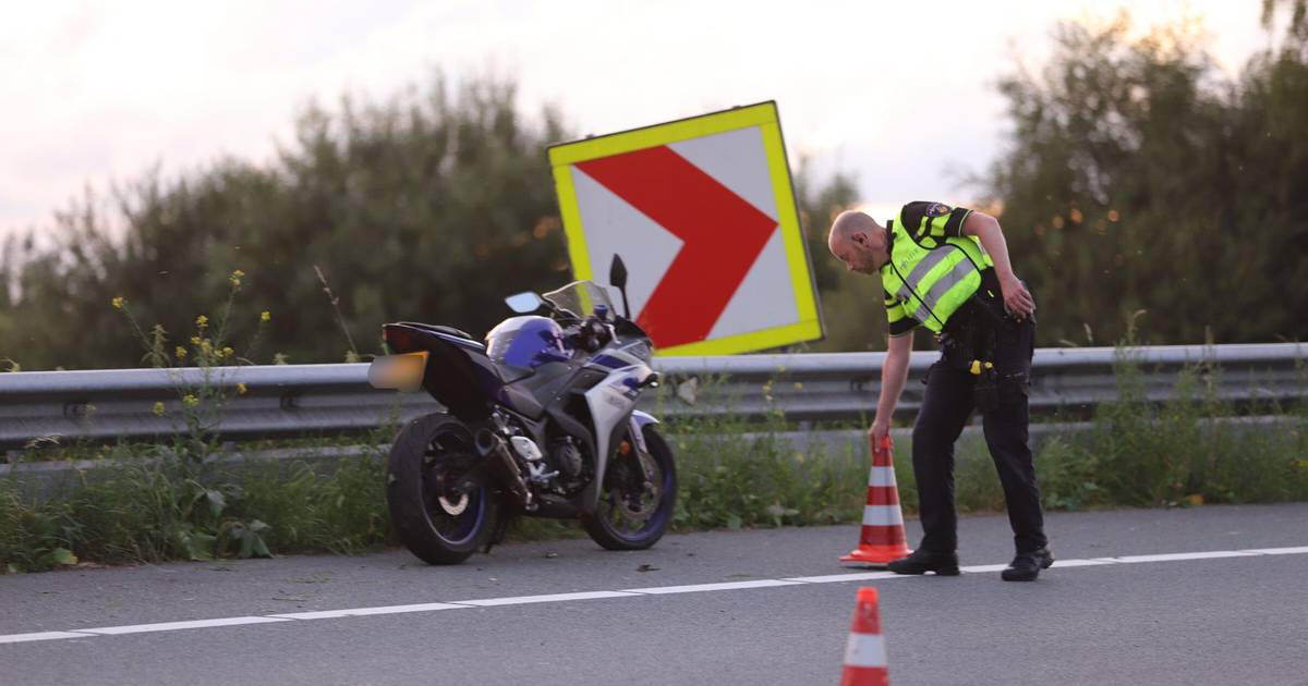 Motorrijder gewond bij eenzijdig ongeval op de A12.