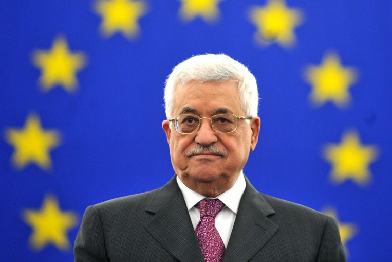 De Palestijnse president Abbas in het Europees Parlement (AFP) Beeld 