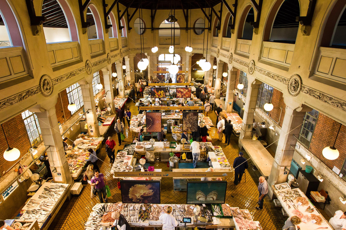 Le marché aux poissons de Rijeka.