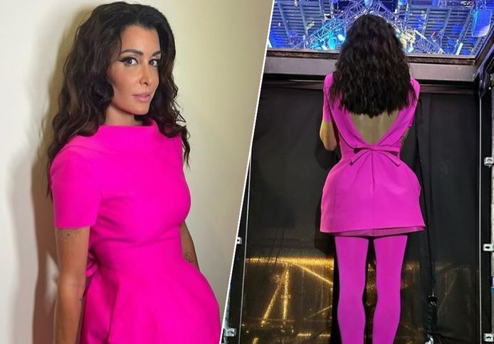 Jenifer a fait sensation avec une tenue rose flashy.