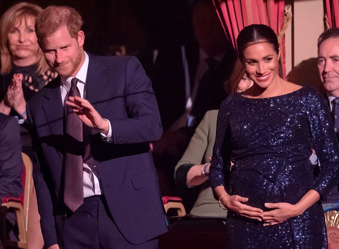 Prins Harry en Meghan Markle in de Royal Albert Hall in London afgelopen woensdag.