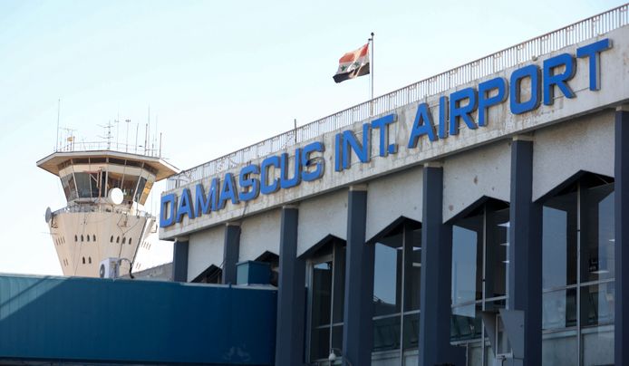 De luchthaven van Damascus op archiefbeeld.