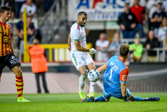 Rezaei, hier tijdens het duel met KV Mechelen.