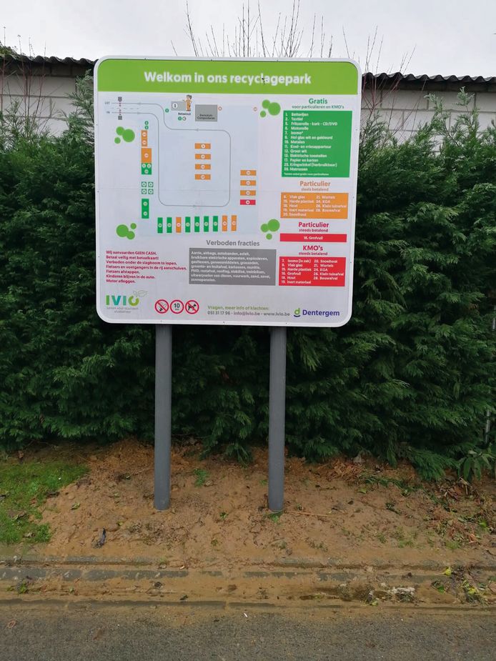 Eén van de nieuwe infoborden.