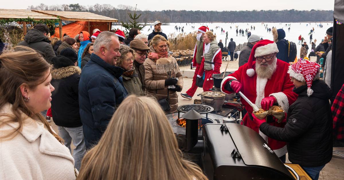 Bevroren IJzeren Man maakt drukbezochte kerstmarkt compleet ‘Dit is