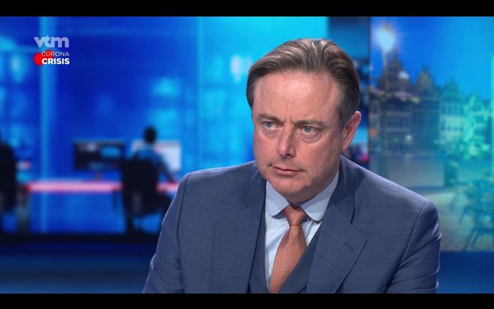 Bart De Wever in het VTM Nieuws vandaag