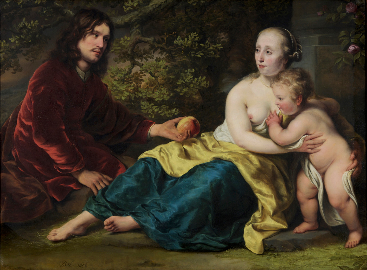 Ferdinand Bol, Portret van Wigbold Slicher en Elisabeth Spiegel als Paris en Venus, 1656. Beeld Jorgen M.Snoep 2017