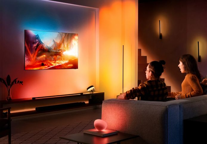 App om Philips Hue-lampen te verbinden Samsung-tv kost 130 | CES tech event 2023 hln.be