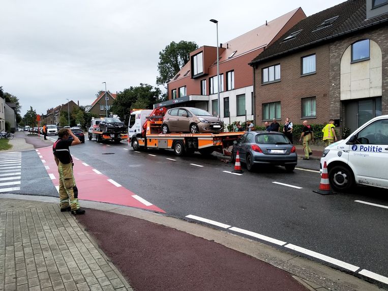 Lichtgewonde bij ongeval op Brusselsesteenweg Grimbergen In de